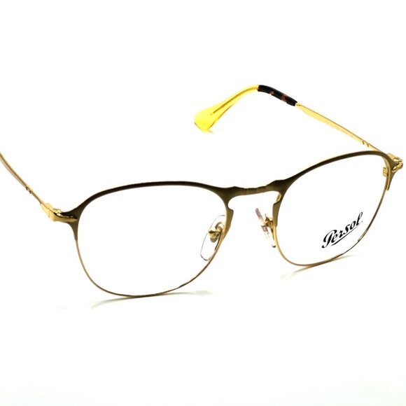 NEW AUTHENTIC PERSOL 7007-V 1069 Matte Gold Men Eyeglasses 51mm 19 145 - Picture 1 of 8